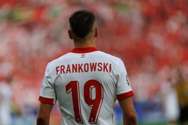 Przemyslaw Frankowski UEFA Euro 2024 maçı sırasında Polonya ve Avusturya milli takımları arasında Olympiastadion, Berlin, Almanya 'da (Maciej Rogowski)