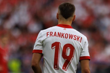 Przemyslaw Frankowski UEFA Euro 2024 maçı sırasında Polonya ve Avusturya milli takımları arasında Olympiastadion, Berlin, Almanya 'da (Maciej Rogowski)