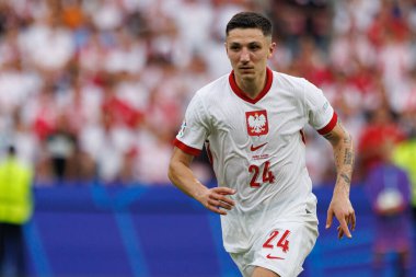 Bartosz Slisz UEFA Euro 2024 maçında Polonya ve Avusturya milli takımları arasında Olympiastadion, Berlin, Almanya 'da oynanan maçta (Maciej Rogowski)