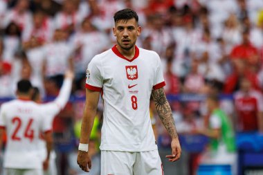 Jakub Moder UEFA Euro 2024 maçında Polonya ve Avusturya milli takımları arasında Olympiastadion, Berlin, Almanya 'da oynanan maçta (Maciej Rogowski)
