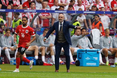 Michal Probierz UEFA Euro 2024 maçı sırasında Polonya ve Avusturya milli takımları arasında Olympiastadion, Berlin, Almanya 'da (Maciej Rogowski)