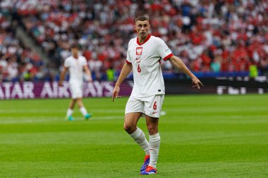 Jakub Piotrowski UEFA Euro 2024 maçında Polonya ve Avusturya milli takımları arasında Olympiastadion, Berlin, Almanya (Maciej Rogowski))