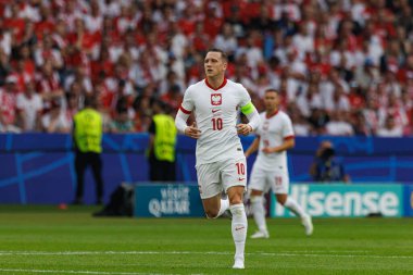 Piotr Zielinski UEFA Euro 2024 maçında Polonya ve Avusturya milli takımları arasında Olympiastadion, Berlin, Almanya (Maciej Rogowski))