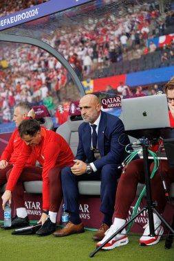 Michal Probierz UEFA Euro 2024 maçı sırasında Polonya ve Avusturya milli takımları arasında Olympiastadion, Berlin, Almanya 'da (Maciej Rogowski)