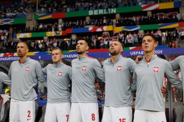 Polonya milli takımları arasında oynanan UEFA Euro 2024 maçında Polonya ve Avusturya milli takımları arasında Olimpiyat Stadyumu, Berlin, Almanya (Maciej Rogowski))