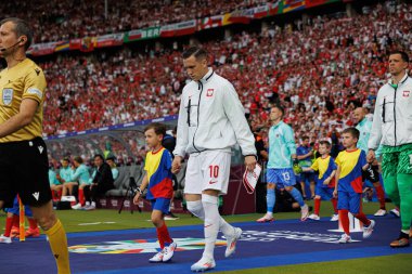 Piotr Zielinski UEFA Euro 2024 maçında Polonya ve Avusturya milli takımları arasında Olympiastadion, Berlin, Almanya (Maciej Rogowski))