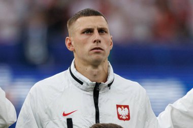 Jakub Piotrowski UEFA Euro 2024 maçında Polonya ve Avusturya milli takımları arasında Olympiastadion, Berlin, Almanya (Maciej Rogowski))