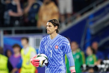Köln, Almanya - 06 19 2024: Yann Sommer, UEFA Euro 2024 maçında Rheinenergiestadion 'da İskoçya ve İsviçre milli takımları arasında görüldü 