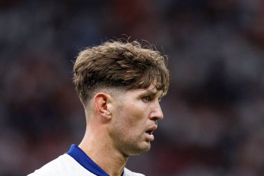 John Stones UEFA Euro 2024 final maçında İspanya ve İngiltere milli takımları arasında Berlin, Almanya 'da Olimpiyat Stadyumu' nda görüldü (Maciej Rogowski)