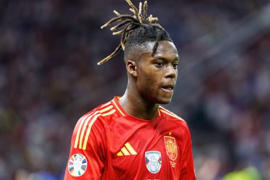Nico Williams, İspanya ve İngiltere milli takımları arasında oynanan UEFA Euro 2024 final maçında Berlin, Almanya 'da görüldü (Maciej Rogowski))