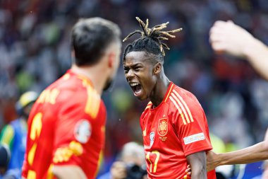 Nico Williams, İspanya ve İngiltere milli takımları arasında oynanan UEFA Euro 2024 final maçında Berlin, Almanya 'da görüldü (Maciej Rogowski))