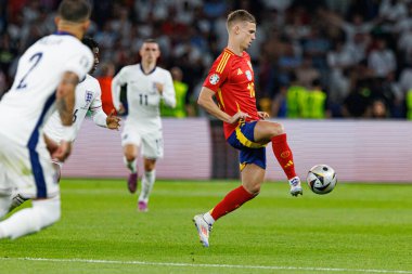 Dani Olmo, İspanya ve İngiltere milli takımları arasında oynanan UEFA Euro 2024 final maçında Berlin, Almanya 'da görüldü (Maciej Rogowski))