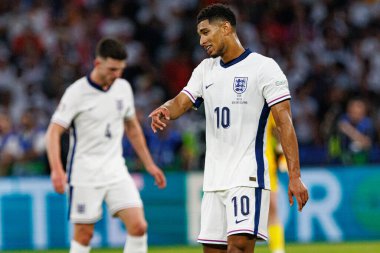 Jude Bellingham, UEFA Euro 2024 final maçında İspanya ve İngiltere milli takımları arasında Olympiastadium, Berlin, Almanya 'da görüldü (Maciej Rogowski)