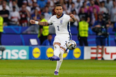 Kyle Walker UEFA Euro 2024 final maçında İspanya ve İngiltere milli takımları arasında Berlin Olimpiyat Stadyumu 'nda görüldü (Maciej Rogowski))