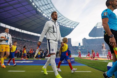 Harry Kane, UEFA Euro 2024 final maçında İspanya ve İngiltere milli takımları arasında Berlin Olimpiyat Stadyumu 'nda görüldü (Maciej Rogowski))