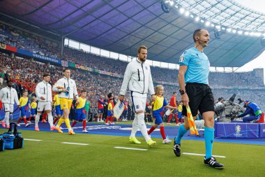 Harry Kane, UEFA Euro 2024 final maçında İspanya ve İngiltere milli takımları arasında Berlin Olimpiyat Stadyumu 'nda görüldü (Maciej Rogowski))
