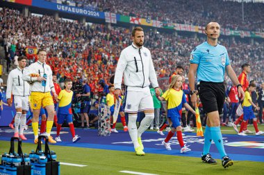 Harry Kane, UEFA Euro 2024 final maçında İspanya ve İngiltere milli takımları arasında Berlin Olimpiyat Stadyumu 'nda görüldü (Maciej Rogowski))