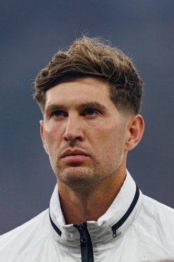John Stones UEFA Euro 2024 final maçında İspanya ve İngiltere milli takımları arasında Berlin, Almanya 'da Olimpiyat Stadyumu' nda görüldü (Maciej Rogowski)