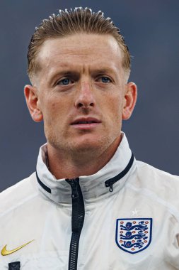 Jordan Pickford, UEFA Euro 2024 final maçında İspanya ve İngiltere milli takımları arasında Olympiastadium, Berlin, Almanya 'da görüldü (Maciej Rogowski)