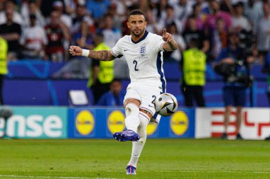 Kyle Walker UEFA Euro 2024 final maçında İspanya ve İngiltere milli takımları arasında Berlin Olimpiyat Stadyumu 'nda görüldü (Maciej Rogowski))