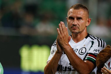 Artur Jedrzejczyk  during PKO BP Ekstraklasa game between teams of  Legia Warszawa and Zaglebie Lubin  at Stadion Miejski Legii Warszawa, Warsaw, Poland (Maciej Rogowski) clipart