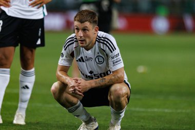 Marc Gual, PKO BP Ekstraklasa maçı sırasında Stadion Miejski Legii Warszawa, Polonya 'daki Legia Warszawa ve Zaglebie Lubin takımları arasında oynanmıştır (Maciej Rogowski))