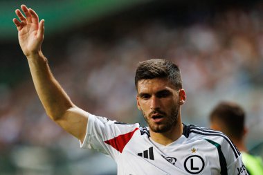 PKO BP Ekstraklasa maçı sırasında Stadyum Miejski Lejyon Warszawa, Varşova, Polonya 'da Legia Warszawa ve Zaglebie Lubin takımları arasında oynanan Ruben Vinagre maçı. (Maciej Rogowski)