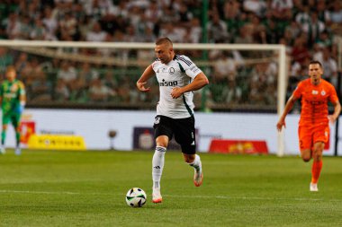 Blaz Kramer, PKO BP Ekstraklasa maçı sırasında Stadyum Miejski Lejyonu Warszawa, Polonya 'da Legia Warszawa ve Zaglebie Lubin takımları arasında oynuyordu (Maciej Rogowski)