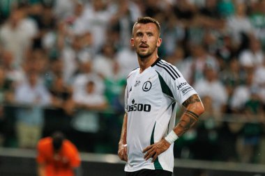 PKO BP Ekstraklasa maçı sırasında Stadyum Miejski Lejyonu Warszawa 'daki Legia Warszawa ve Zaglebie Lubin takımları arasında oynanan maçta Tomas Pekhart (Maciej Rogowski))