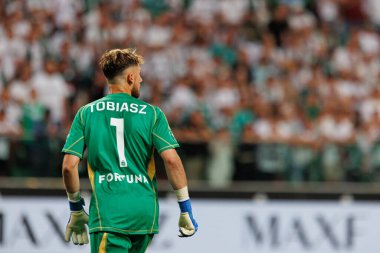 PKO BP Ekstraklasa maçı sırasında Kacper Tobiasz Stadion Miejski Legii Warszawa 'daki Legia Warszawa ve Zaglebie Lubin takımları arasında oynanır. (Maciej Rogowski)