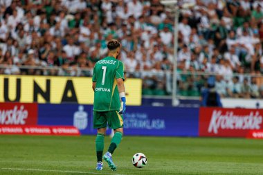 PKO BP Ekstraklasa maçı sırasında Kacper Tobiasz Stadion Miejski Legii Warszawa 'daki Legia Warszawa ve Zaglebie Lubin takımları arasında oynanır. (Maciej Rogowski)