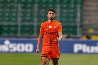 Luis Mata, PKO BP Ekstraklasa maçı sırasında Stadion Miejski Legii Warszawa, Polonya 'daki Legia Warszawa ve Zaglebie Lubin takımları arasında oynanır. (Maciej Rogowski)
