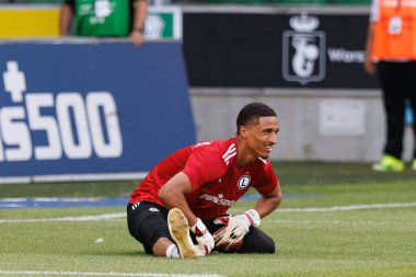 Marcel Mendes-Dudzinski PKO BP Ekstraklasa maçında Stadion Miejski Legii Warszawa 'daki Legia Warszawa ve Zaglebie Lubin takımları arasında oynadı. (Maciej Rogowski))