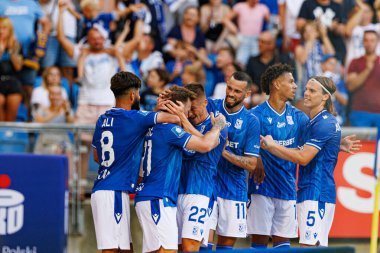 PKO BP Ekstraklasa maçında Lech Poznan ve Gornik Zabrze takımları arasında oynanan Enea Stadion, Poznan, Polonya (Maciej Rogowski)