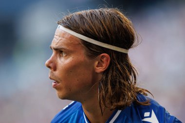 Elias Andersson PKO BP Ekstraklasa maçında Enea Stadion, Polonya 'da Lech Poznan ve Gornik Zabrze takımları arasında oynadı (Maciej Rogowski)