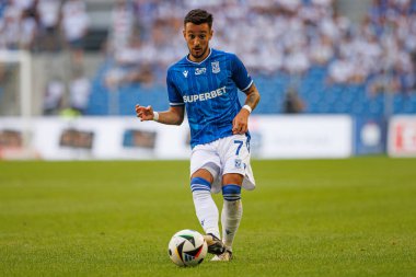 PKO BP Ekstraklasa maçı sırasında Enea Stadion, Polonya 'da Lech Poznan ve Gornik Zabrze takımları arasında oynanan Afonso Sousa maçı (Maciej Rogowski)