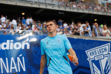 PKO BP Ekstraklasa maçında Igor Oskar Brzyski Enea Stadion, Poznan, Polonya 'daki Lech Poznan ve Gornik Zabrze takımları arasında oynadı (Maciej Rogowski)