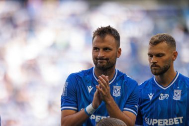 PKO BP Ekstraklasa maçı sırasında Enea Stadion, Poznan, Polonya 'daki Lech Poznan ve Gornik Zabrze takımları arasında oynanan maçta Antonio Miliç (Maciej Rogowski)