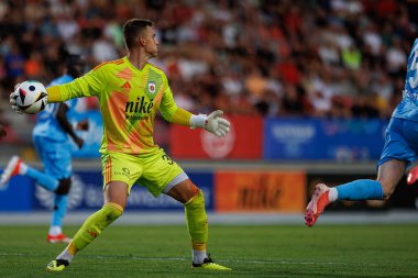 Avrupa Ligi ikinci tur eleme maçında MFK Ruzomberok ve Trabzonspor takımları arasında Stadyum MFK Ruzomberok, Slovakya 'da oynanan maçta Tomas Fruhwald (Maciej Rogowski)