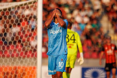 Avrupa Ligi ikinci tur eleme maçında Mahmoud Trezeguet, MFK Ruzomberok ve Trabzonspor takımları arasında Slovakya 'nın MFK Ruzomberok kentinde oynanan karşılaşmada (Maciej Rogowski))