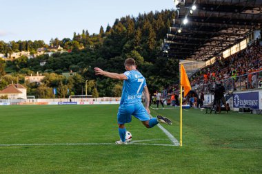 Edin Visca Avrupa Ligi ikinci tur eleme maçında MFK Ruzomberok ve Trabzonspor takımları arasında Stadyum MFK Ruzomberok, Slovakya 'da (Maciej Rogowski)