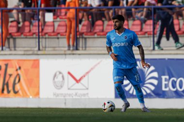 Avrupa Ligi ikinci tur eleme maçında MFK Ruzomberok ve Trabzonspor takımları arasında Stadyum MFK Ruzomberok, Slovakya 'da oynanan maçta Eren Elmali (Maciej Rogowski)