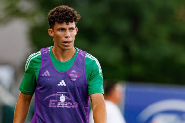 Jean Franco Sarmiento Campo, PKO BP Ekstraklasa maçında Radomiak Radom ve Jagiellonia Bialystok takımları arasında Stadion Miejski im 'de oynadı. Braci Czachorow, Radom, Polonya (Maciej Rogowski)