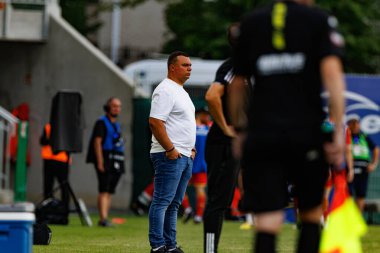 Adrian Siemieniec PKO BP Ekstraklasa maçında Radomiak Radom ve Jagiellonia Bialystok takımları arasında Stadion Miejski im 'de oynadı. Braci Czachorow, Radom, Polonya (Maciej Rogowski)