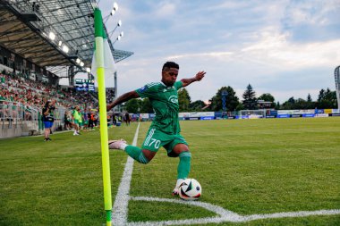 Stadyumdaki Radomiak Radom ve Jagiellonia Bialystok takımları arasında oynanan PKO BP Ekstraklasa maçı sırasında Vagner Dias. Braci Czachorow, Radom, Polonya (Maciej Rogowski)