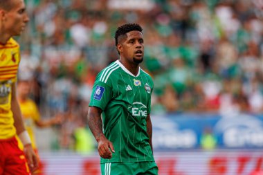 Stadyumdaki Radomiak Radom ve Jagiellonia Bialystok takımları arasında oynanan PKO BP Ekstraklasa maçı sırasında Vagner Dias. Braci Czachorow, Radom, Polonya (Maciej Rogowski)