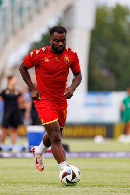 PKO BP Ekstraklasa maçında Afimico Pululu, Stadion Miejski im 'deki Radomiak Radom ve Jagiellonia Bialystok takımları arasında oynadı. Braci Czachorow, Radom, Polonya (Maciej Rogowski)