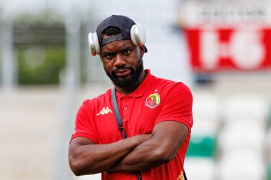 PKO BP Ekstraklasa maçında Afimico Pululu, Stadion Miejski im 'deki Radomiak Radom ve Jagiellonia Bialystok takımları arasında oynadı. Braci Czachorow, Radom, Polonya (Maciej Rogowski)