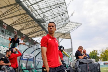 Joao Moutinho PKO BP Ekstraklasa maçında Radomiak Radom ve Jagiellonia Bialystok takımları arasında Stadion Miejski im. Braci Czachorow, Radom, Polonya (Maciej Rogowski)