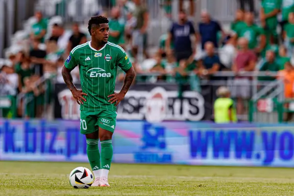 Stadyumdaki Radomiak Radom ve Jagiellonia Bialystok takımları arasında oynanan PKO BP Ekstraklasa maçı sırasında Vagner Dias. Braci Czachorow, Radom, Polonya (Maciej Rogowski)